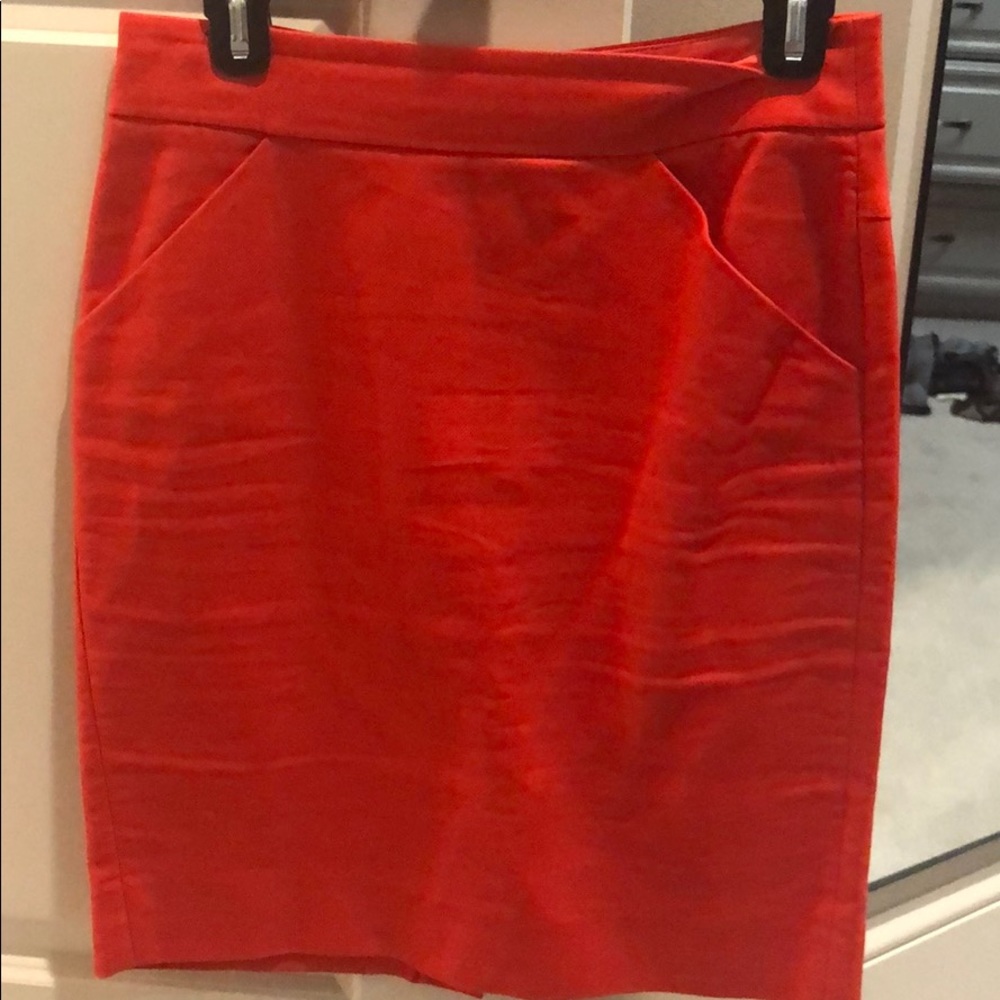 Orange Jcrew pencil skirt !